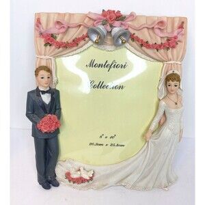 Vintage Montefiori Collection Italy Design Picture Frame Bride & Groom 8x10